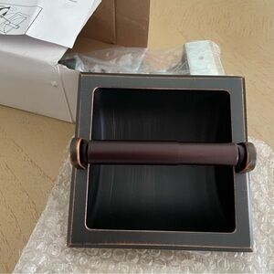 New Designers Impressions Oil Rubbed Bronze Recessed Toilet/Tissue Paper Holder